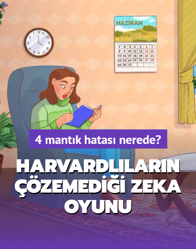 Harvardllarn zemedii zeka oyunu! Resimdeki 4 mantk hatasn sadece stn zekallar buluyor