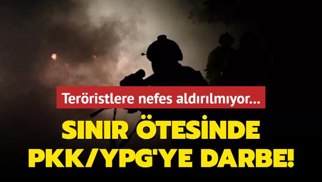 Snr tesinde terr rgtne darbe: 9 PKK/YPG'li terrist ldrld