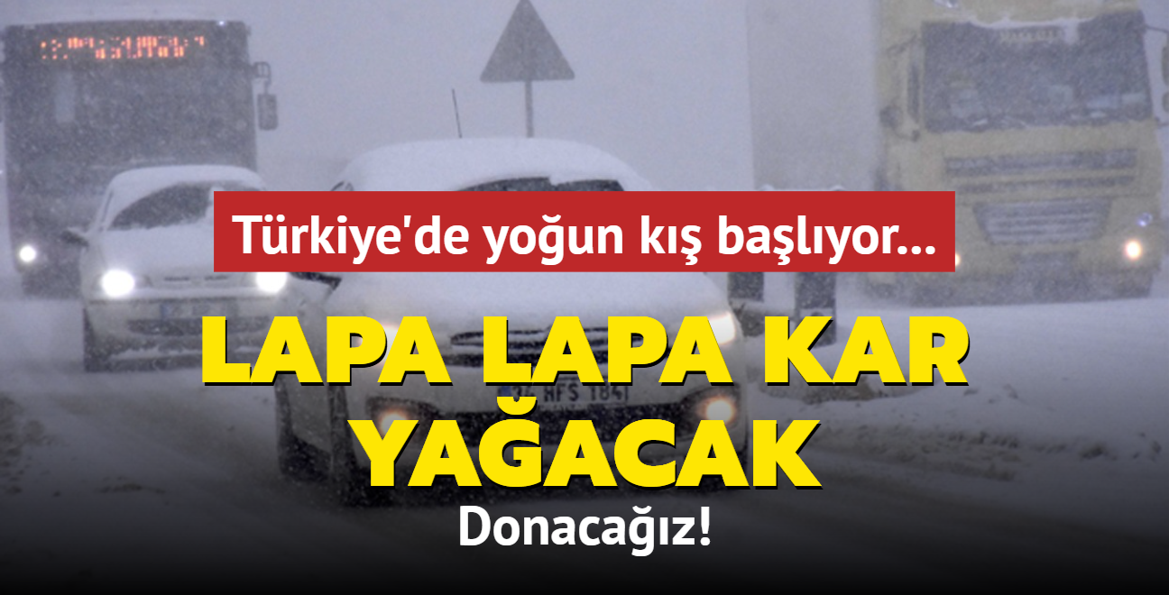 Trkiye'de youn k balyor: Lapa lapa kar yaacak... Donacaz!