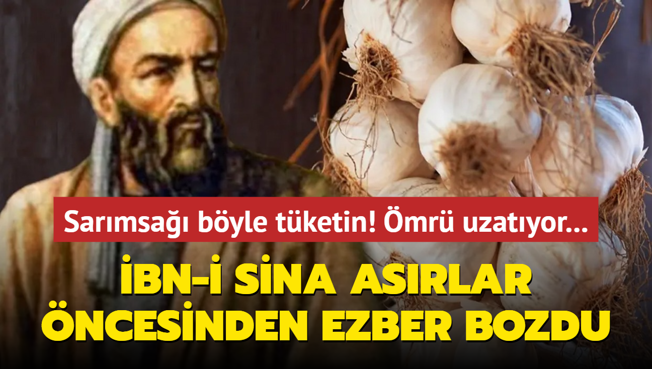 bn-i Sina asrlar ncesinden ezber bozdu: Sarmsa byle tketin! mr uzatyor...