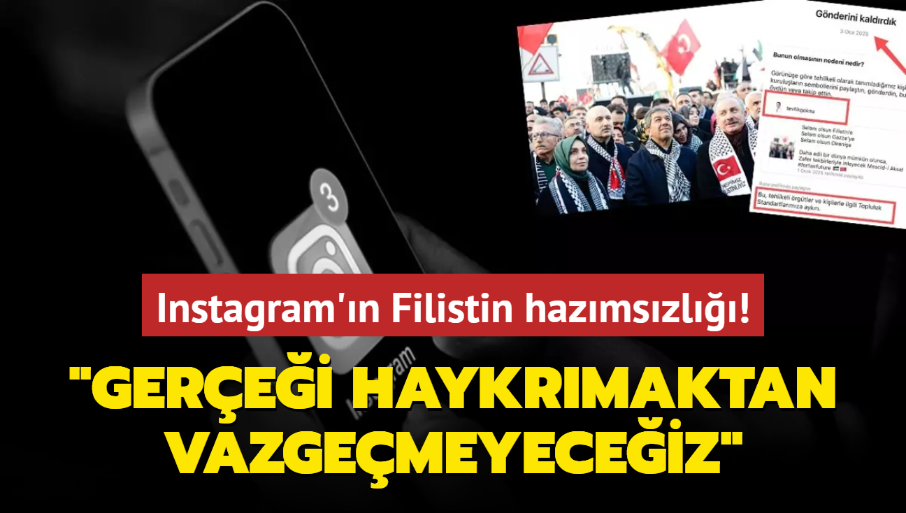 Instagram'n Filistin hazmszl... AK Partili Gksu'nun paylam kaldrld