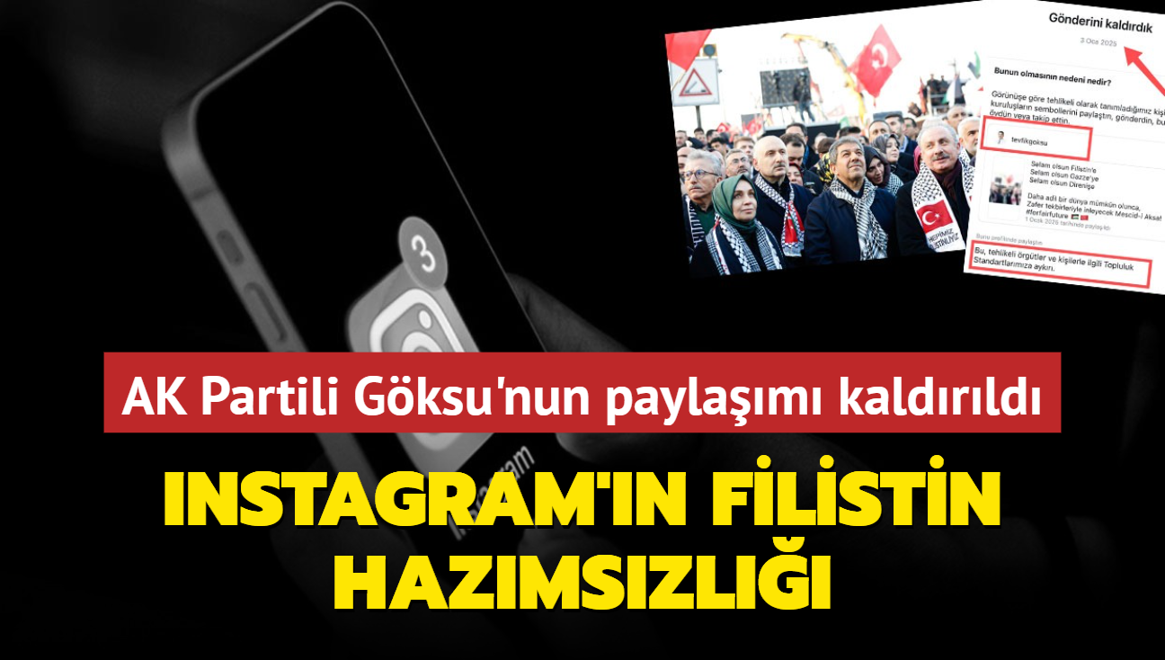 Instagram'n Filistin hazmszl... AK Partili Gksu'nun paylam kaldrld