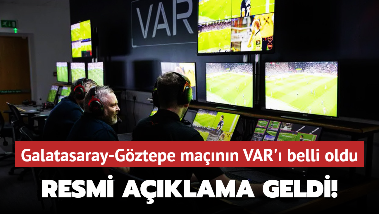 Resmi aklama geldi! Galatasaray-Gztepe mann VAR' belli oldu