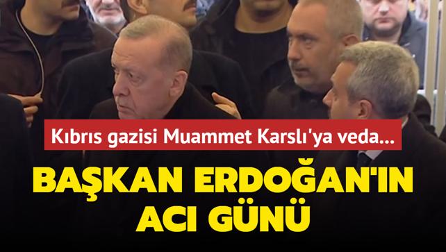 Kbrs gazisi Muammet Karsl'ya veda... Bakan Erdoan'n ac gn