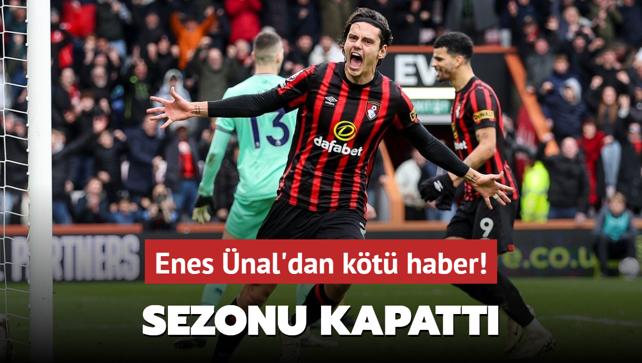 Enes nal'dan kt haber! Sezonu kapatt