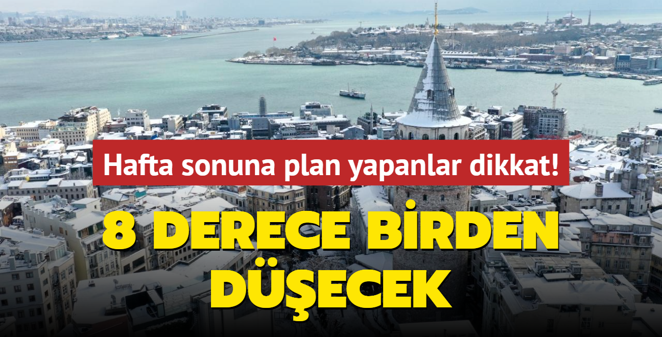 Hafta sonuna plan yapanlar dikkat! Scaklklar 8 derece birden decek