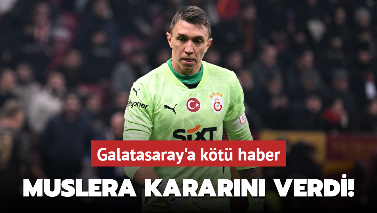 Muslera kararn verdi! Galatasaray'a kt haber