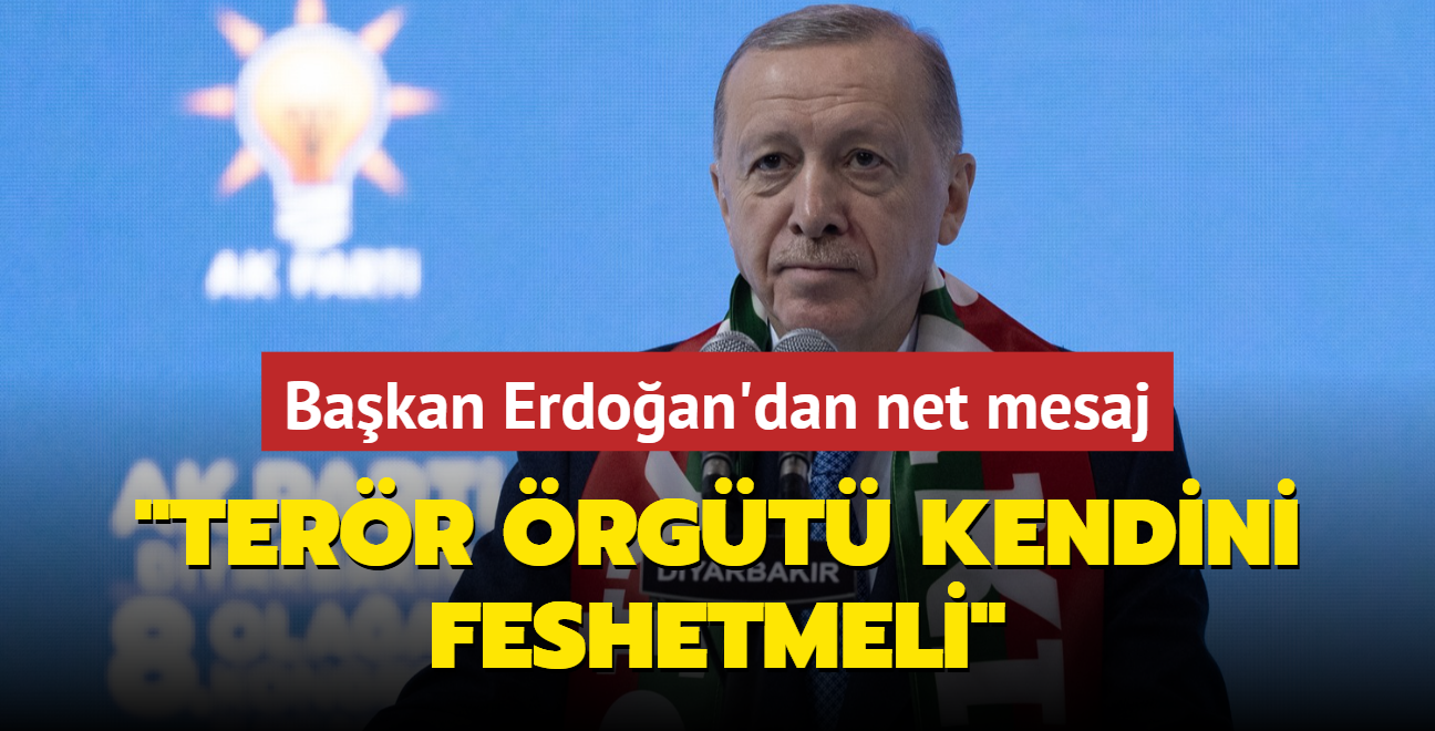 Bakan Erdoan'dan net mesaj... "Terr rgt kendini feshetmeli" 