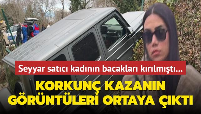 Seyyar satc kadnn bacaklar krlmt... Korkun kazann grntleri ortaya kt