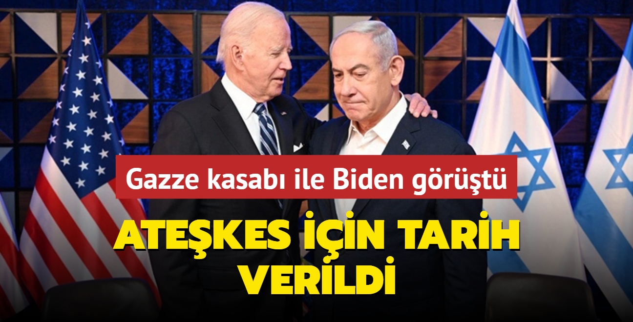 Gazze kasab ile Biden grt: Atekes iin tarih verildi