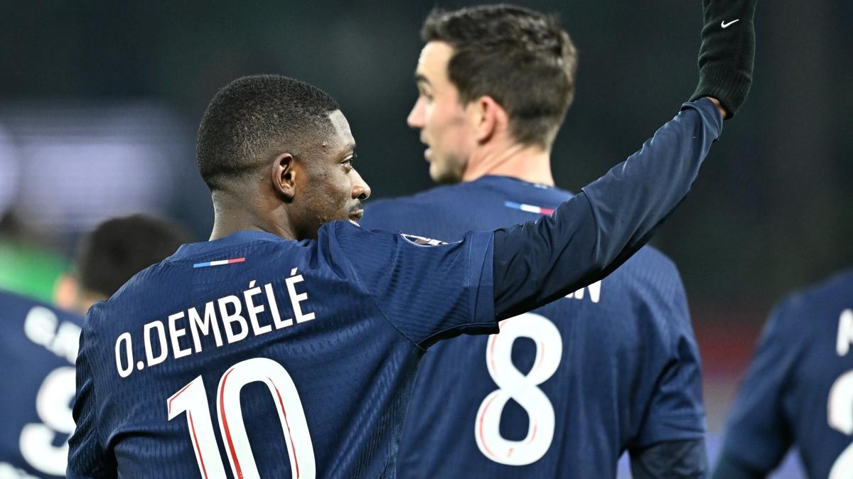 PSG, Dembele'nin golleriyle 3 puana uzand