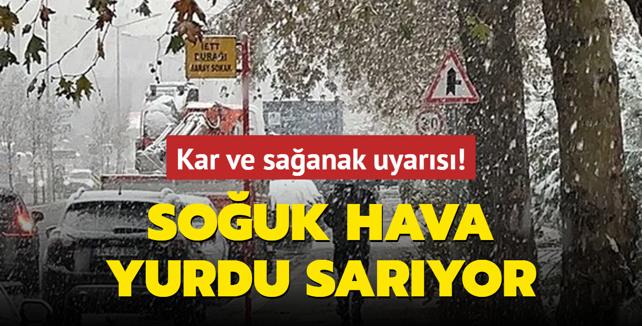 Kar ve saanak uyars! Souk hava yurdu saryor...