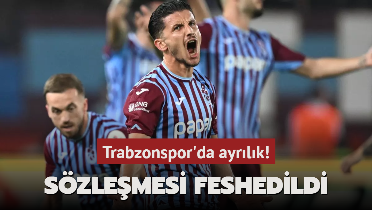 Trabzonspor'da ayrlk! Szlemesi feshedildi