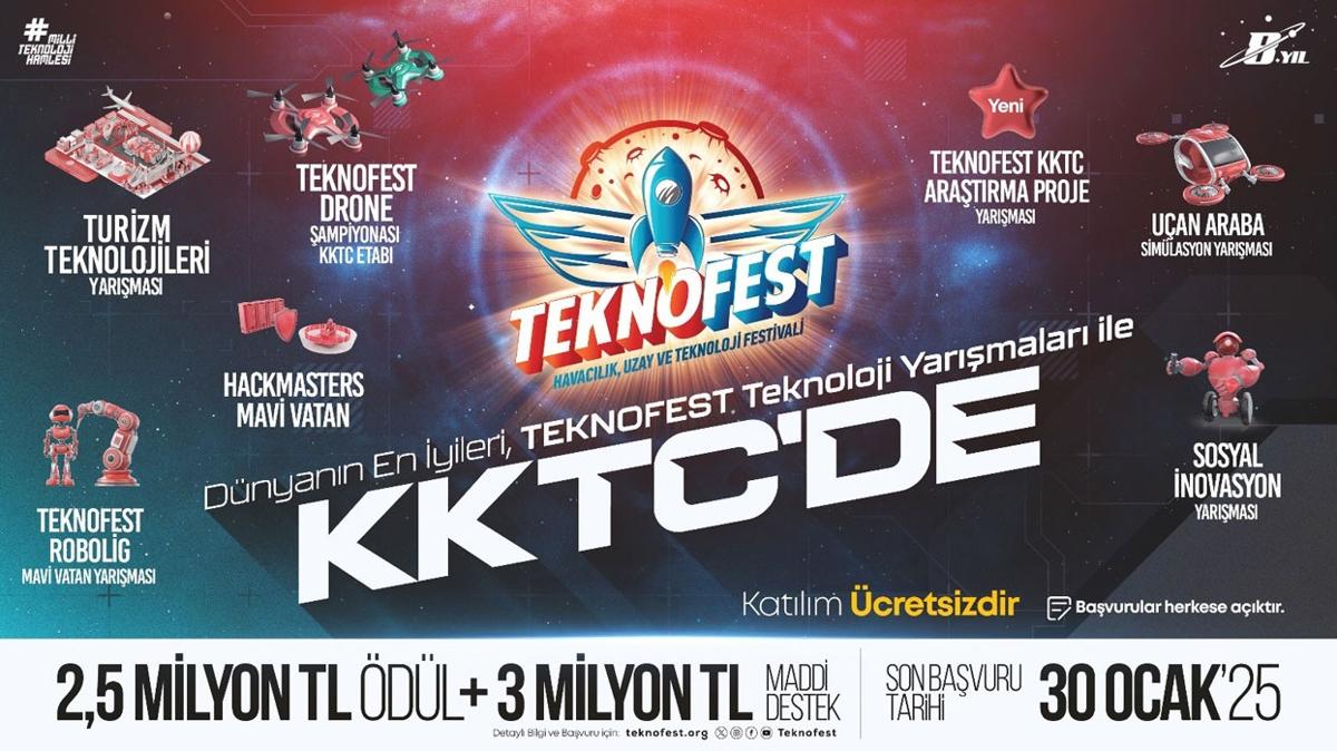 TEKNOFEST KKTC 2025 teknoloji yarmalarna bavurular devam ediyor!