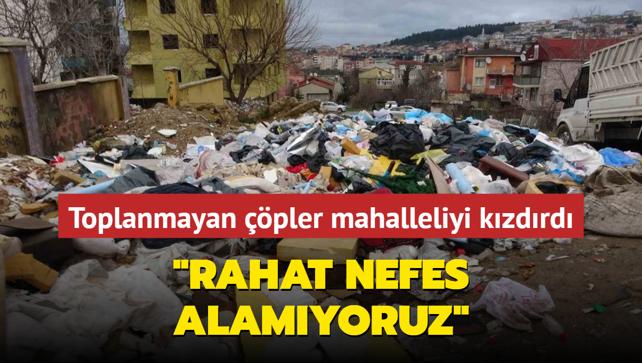 Toplanmayan pler mahalleliyi kzdrd... 'Rahat nefes alamyoruz'