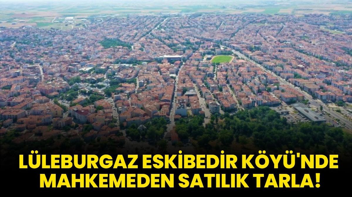 Lleburgaz Eskibedir Ky'nde mahkemeden satlk tarla!