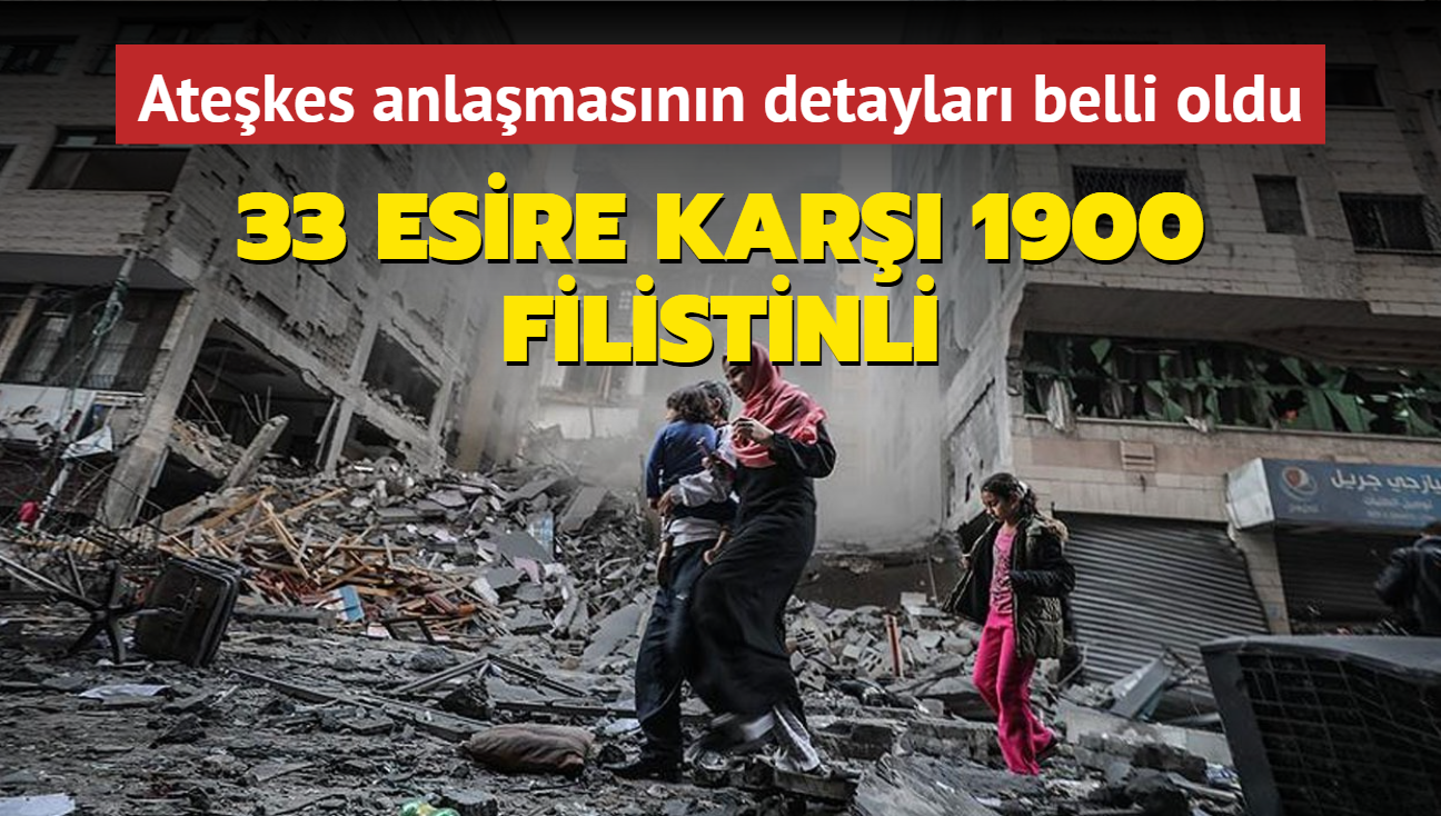 33 esire kar 1900 Filistinli... Atekes anlamasnn detaylar belli oldu