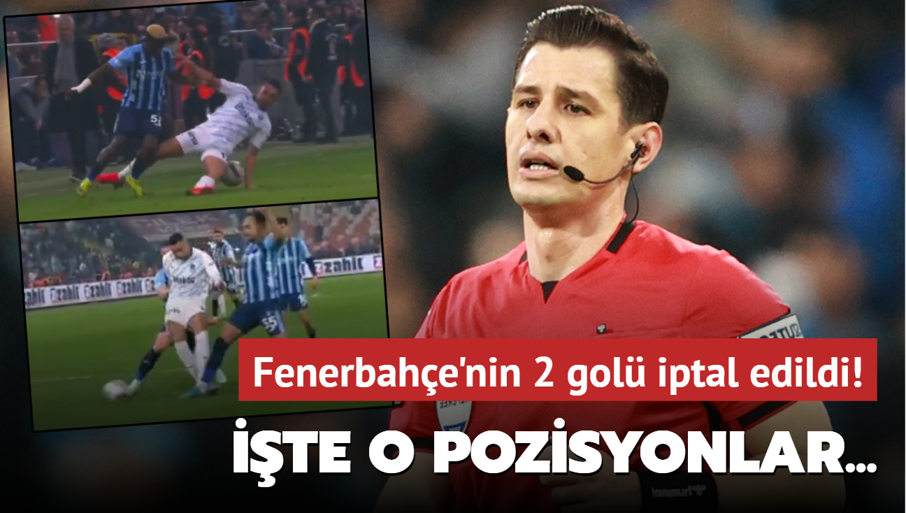 Fenerbahe'nin 2 gol iptal edildi! te o pozisyonlar...