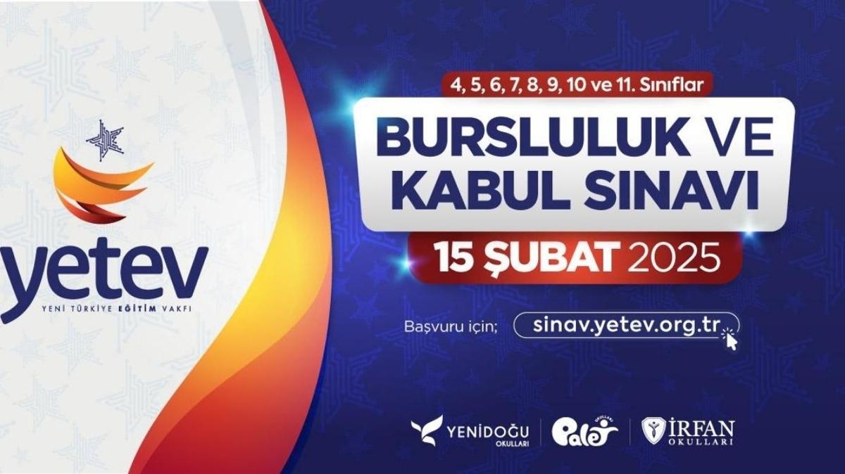 YETEV Bursluluk ve Kabul Snav bavurular balad