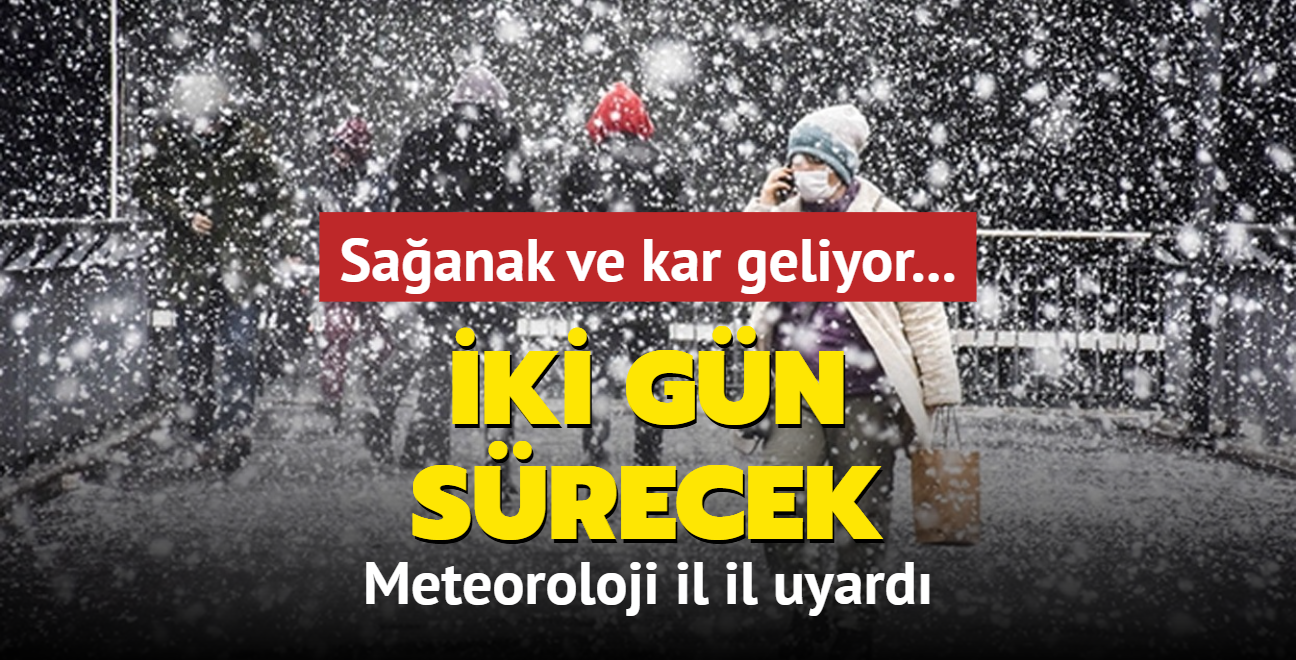 aramba ve perembe gnne dikkat: Saanak ve kar geliyor... Meteoroloji il il uyard