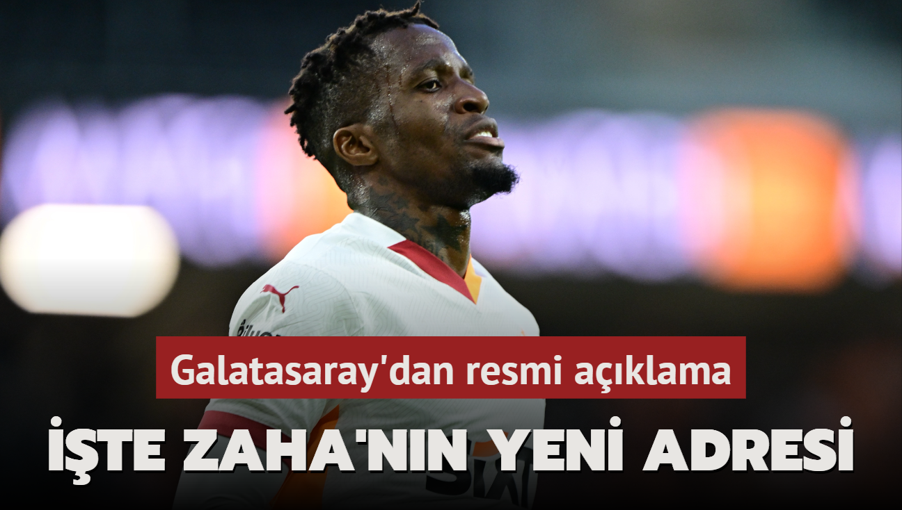 Galatasaray'dan resmi aklama! te Zaha'nn yeni adresi