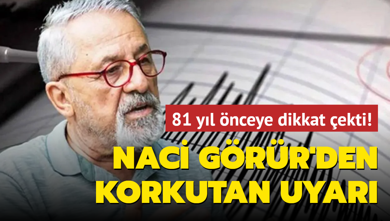 Naci Grr'den korkutan uyar: 81 yl nceye dikkat ekti