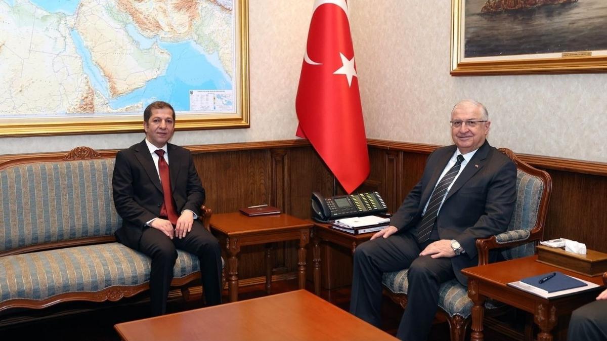 Bakan Gler Mansur Barzani'yi kabul etti