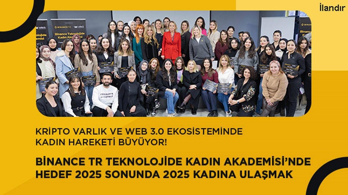 Binance TR Teknolojide Kadn Akademisi'nde hedef 2025 sonunda 2.025 kadna ulamak