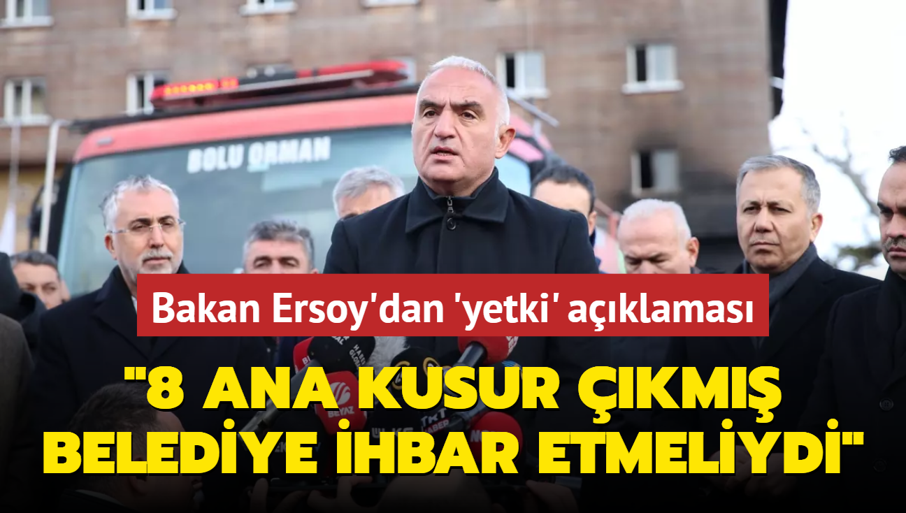 Bakan Ersoy'dan 'yetki' aklamas... "8 kusur km, belediye ihbar etmeliydi"