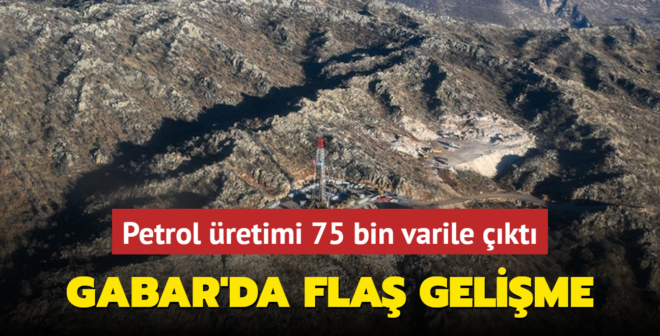 Gabar'da fla gelime... Petrol retimi 75 bin varile kt