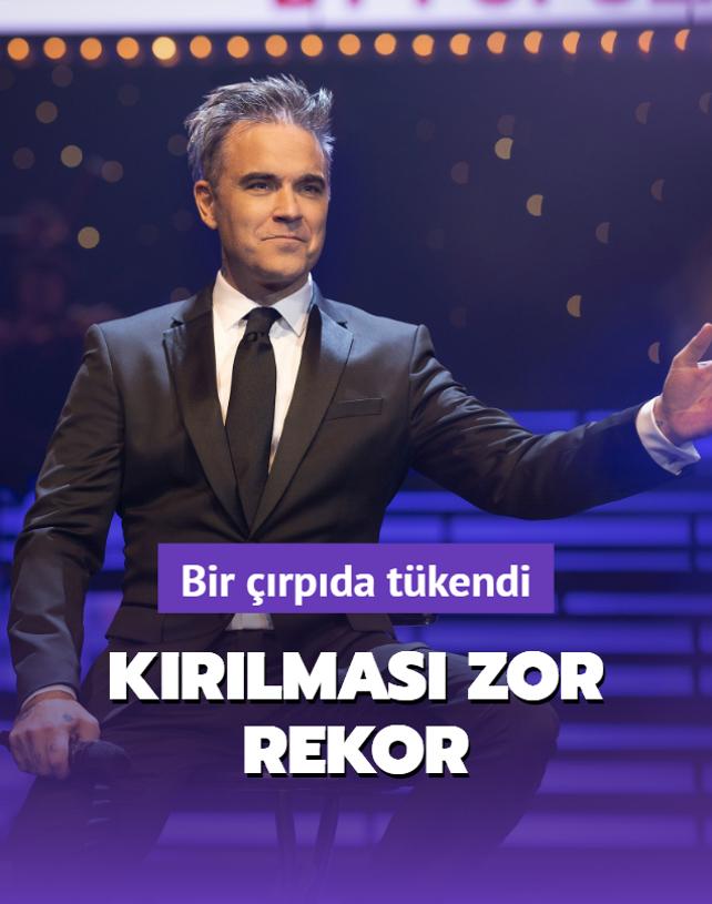 Robbie Williams'dan krlmas zor rekor!