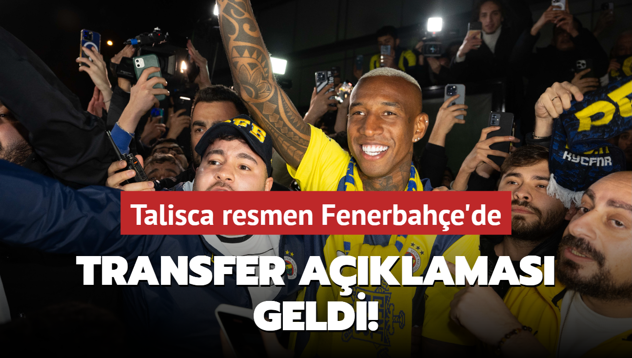 Transfer aklamas geldi! Talisca resmen Fenerbahe'de