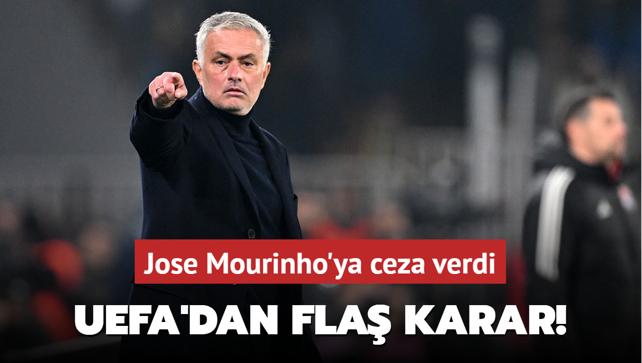 UEFA'dan fla karar! Jose Mourinho'ya ceza verdi