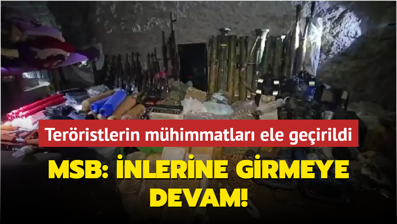 MSB: nlerine girmeye devam! Pene-Kilit blgesinde terristlerin mhimmatlar ele geirildi