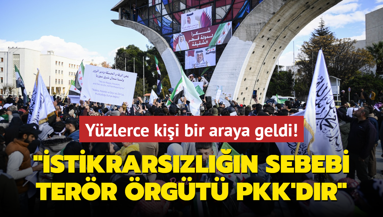 am'da terr rgt PKK/YPG protestosu... 'Blgede istikrarszln sebebi'