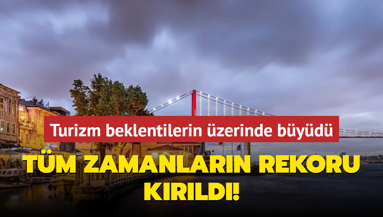 Turizmde tm zamanlarn rekoru krld