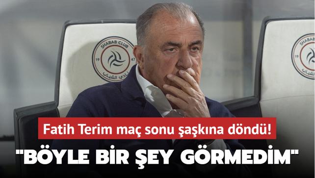 Fatih Terim ma sonu akna dnd! "Byle bir ey grmedim"