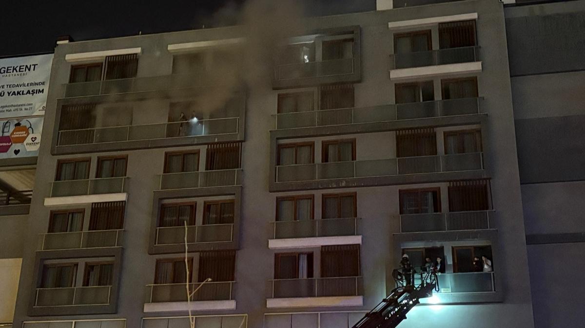 Denizli'de 7 katl binada yangn