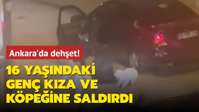 Ankara'da dehet! 16 yandaki gen kza ve kpeine saldrd