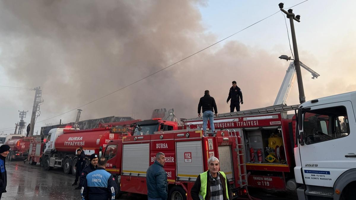 Son Dakika: Bursa'da geri dnm tesisinde yangn