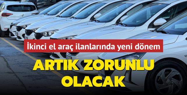 kinci el ara ilanlarnda yeni dnem... Tarih verildi: Zorunlu olacak