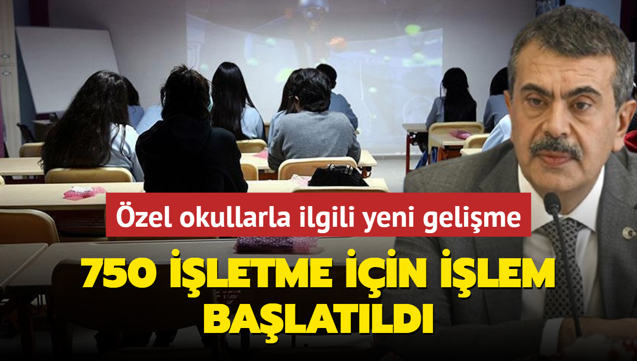 zel okullarla ilgili yeni gelime: 750 iletme iin ilem balatld