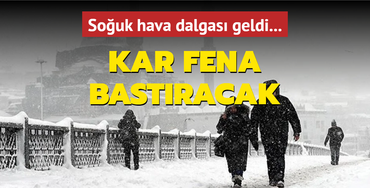 Souk hava dalgas geldi... Neredeyse tm Trkiye'ye kar yaacak: stanbul buz kesecek