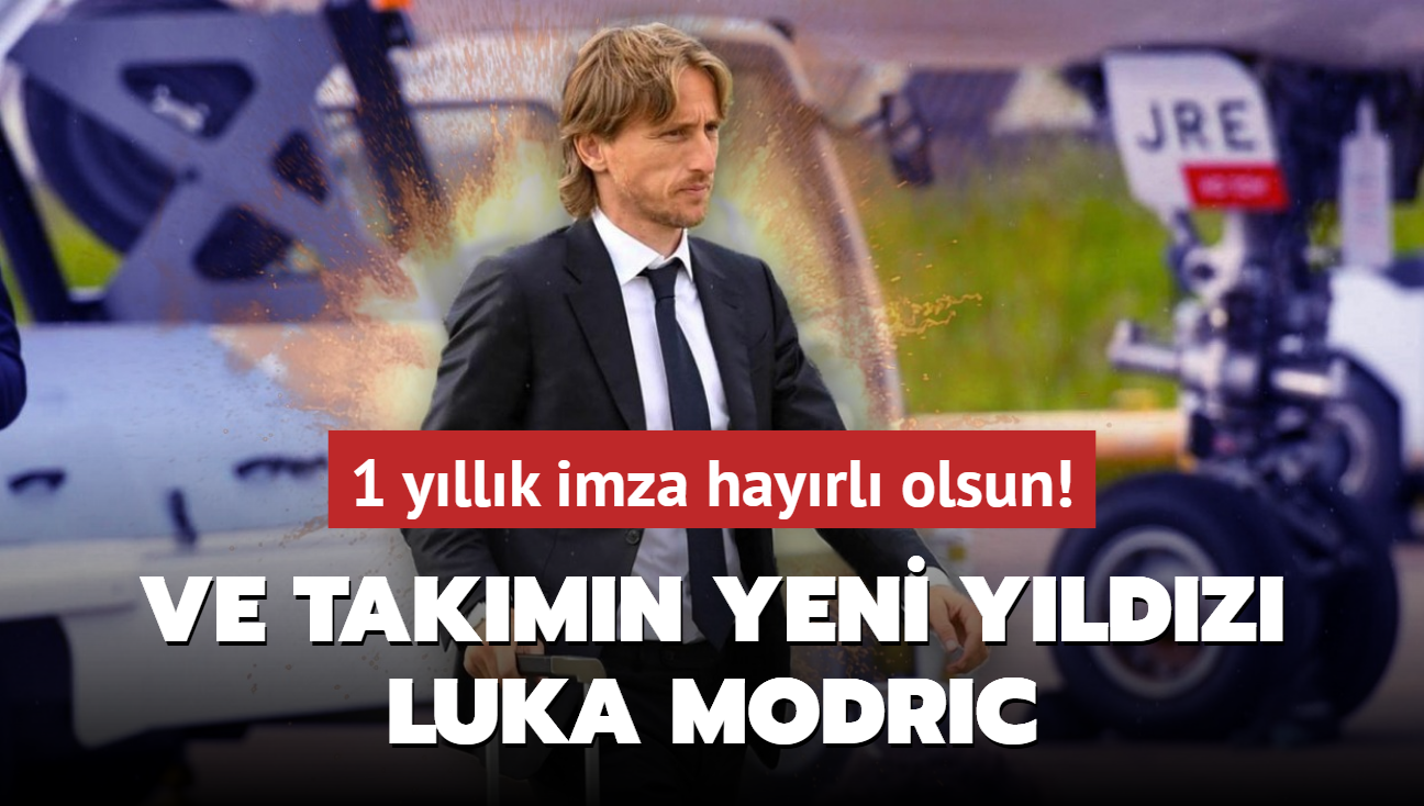 Ve takmn yeni yldz Luka Modric! 1 yllk imza hayrl olsun...