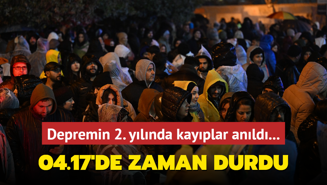 Depremin 2. ylnda kayplar anld... 04.17'de zaman durdu