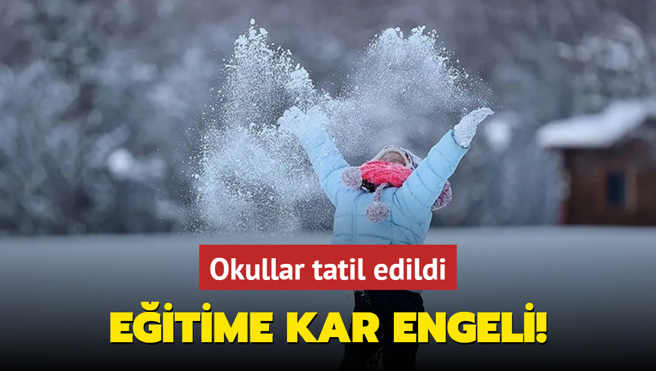 Okullar tatil edildi... Eitime kar engeli! 