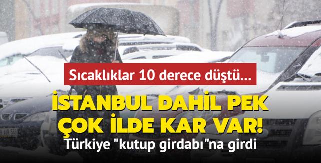 Trkiye 'kutup girdab'na girdi! Scaklklar 10 derece dt... stanbul dahil pek ok ilde kar var! 