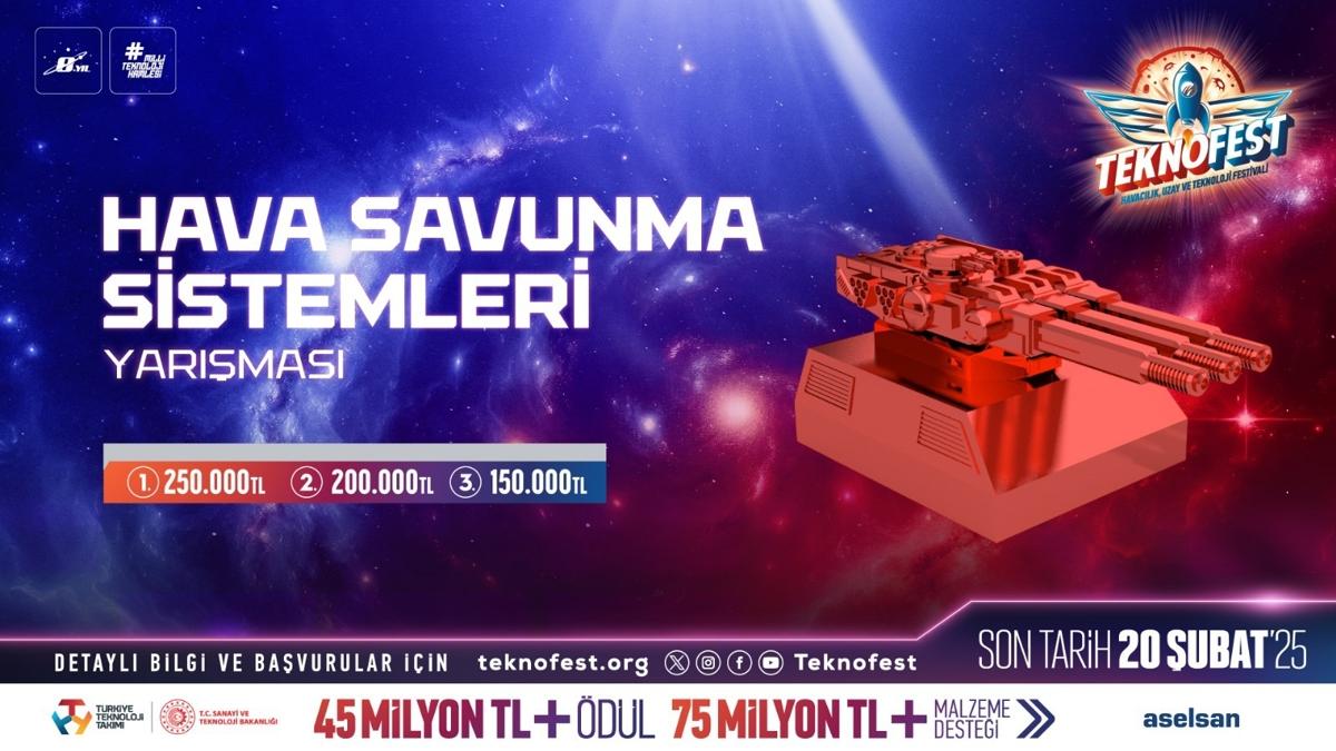 TEKNOFEST Hava Savunma Sistemleri Yarmas iin bavurular devam ediyor