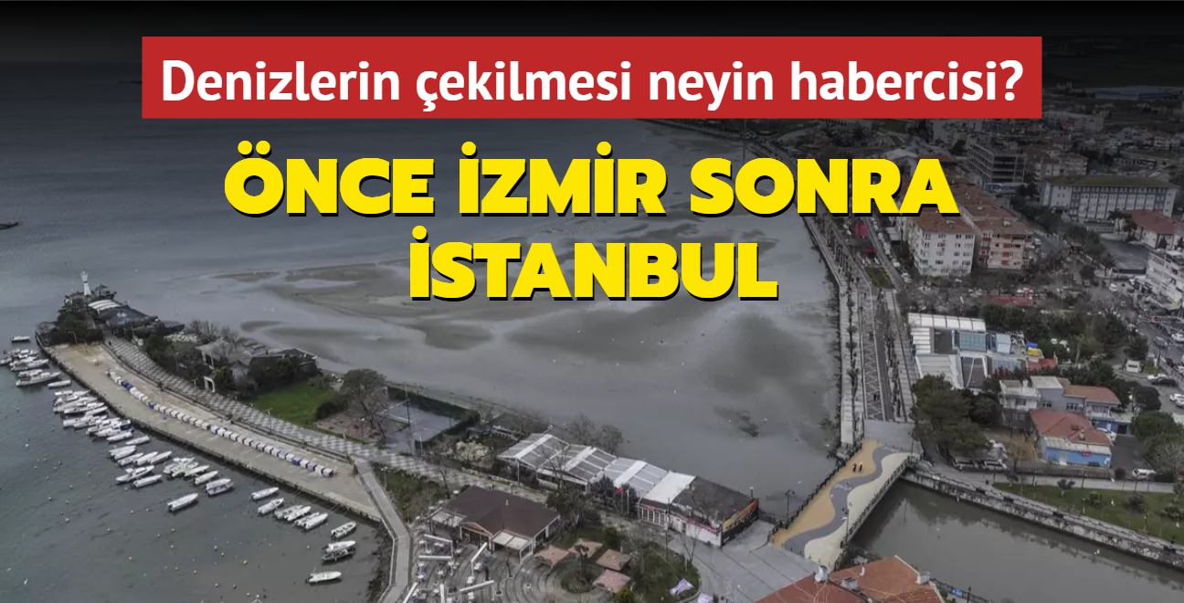 stanbul'da korkutan grnt: Deniz suyu ekildi