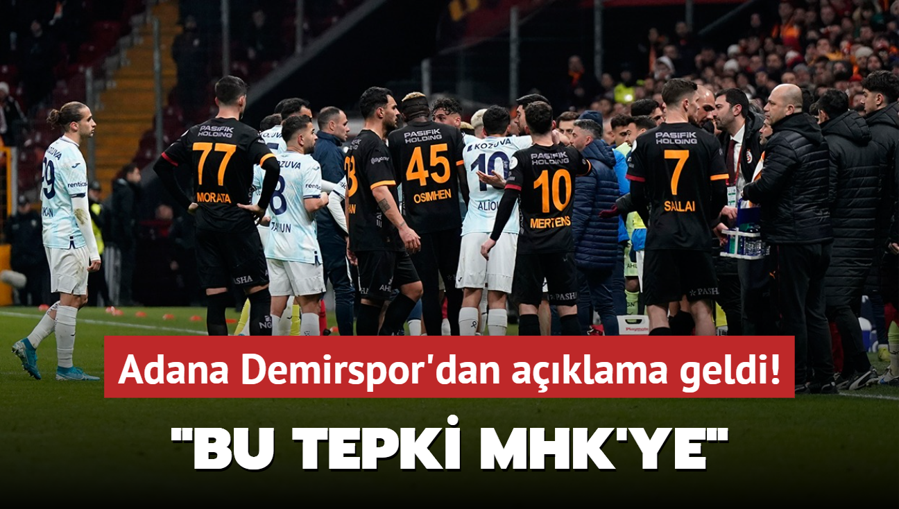 Adana Demirspor'dan aklama geldi! "Bu tepki MHK'ye"